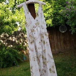 Long halter romper dress